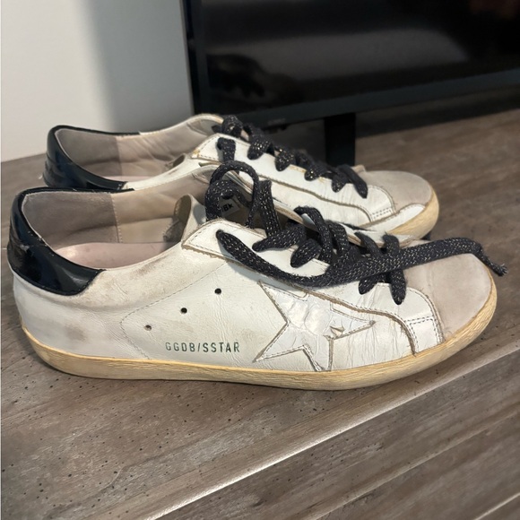 Golden Goose White and Black Sneakers - Picture 1 of 5